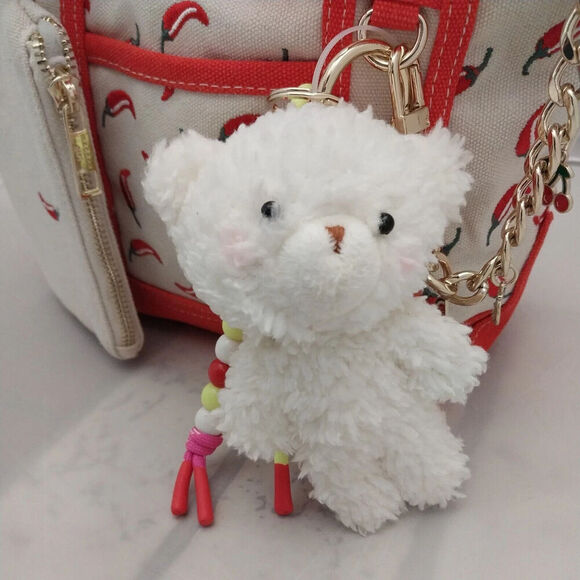 Madden Girl Chili Pepper Mini Tote Crossbody Bag with Charms and Keychain NWT - Picture 2 of 7